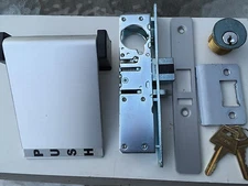 Adams Rite Type Storefront Door Latch With Push Paddle & Lock Cylinder