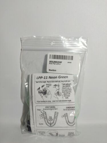 Brain Pad Double Guard Strapless Mouthguard - Adult - Neon Green - Picture 2 of 4