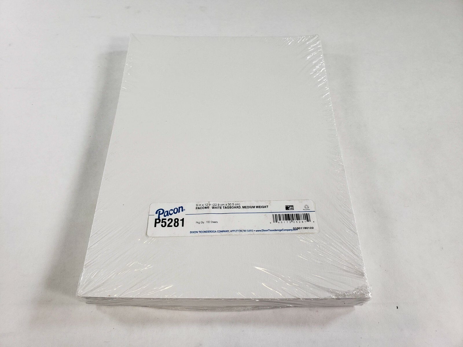 Lot Of 10 Pacon P5281 White Medium Weight Tagboard 12" X  9" 100 Per Pack