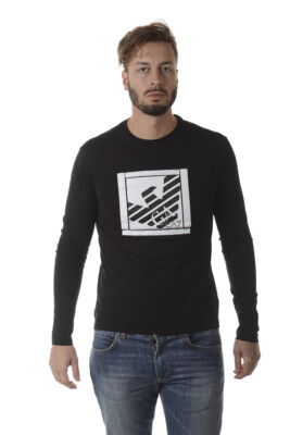 Emporio Armani EA7 T-Shirt Sweatshirt Man Black 6YPT99PJ30Z 1200 Sz.L MAKE OFFER