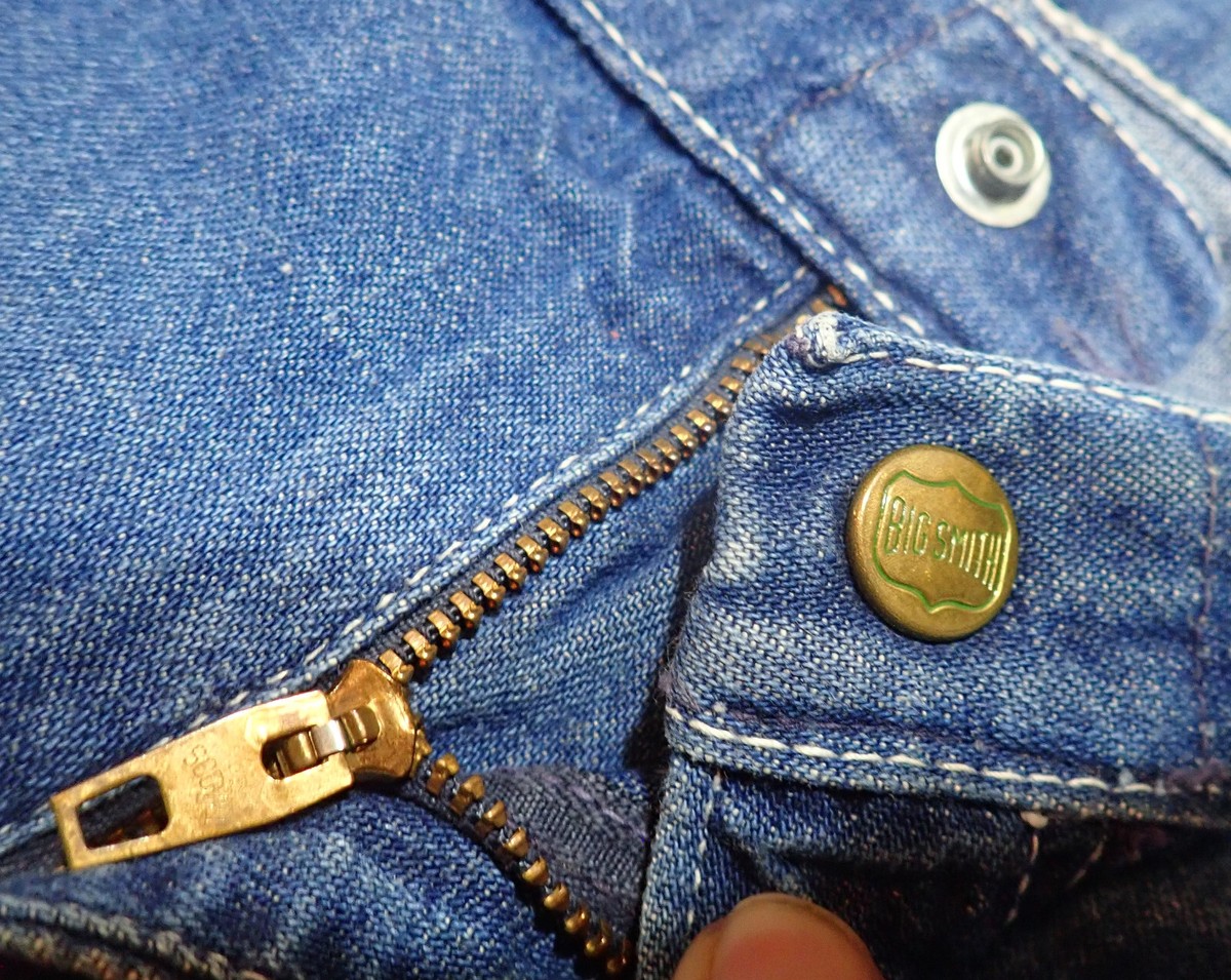 Vintage Big Smith Painters Pants 40x26 Blue Denim Carpenter Jean
