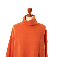 Pull Long Femme Lynn Adler - Laine Mérinos 100%, Tricoté Main, Rouge, Neuf Sans étiquettes