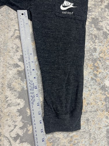 Nike Girls Gray Elastic Waist Drawstring Slash Pockets Casual Jogger Pants Sz M - Picture 7 of 7