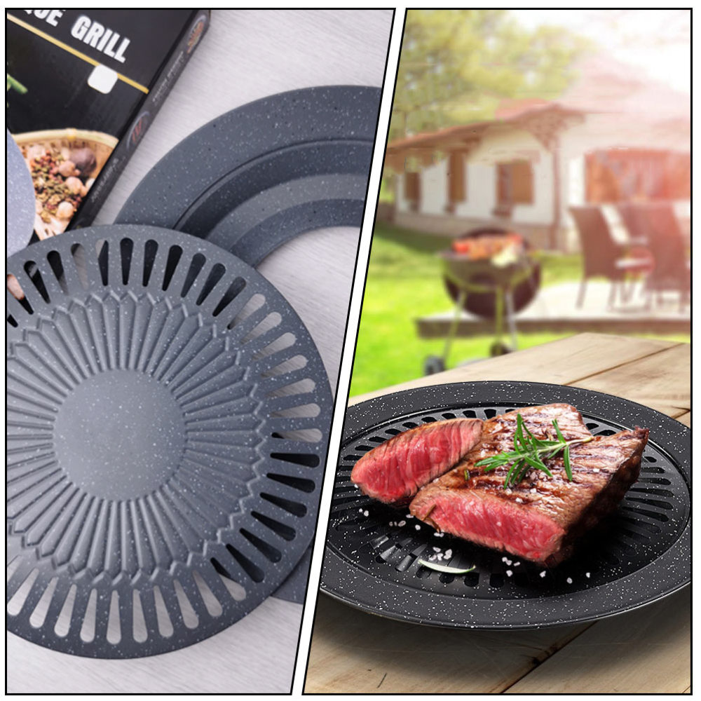 Kitchen Bakeware Cast Iron Korean Grill Bbq Pan Pans Outdoor Stove eBay