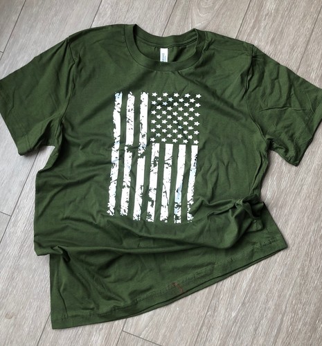 AMERICAN FLAG T SHIRT - BELLA/CANVAS 