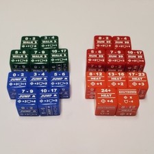 Battletech Movement Modifier and Heat Modifier 20 Dice Bundle  Color Coded Dice