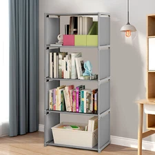 Bookcase Bookshelf Clothes Storage Shelves Shelving Cabinet Display Rack 4 Tier