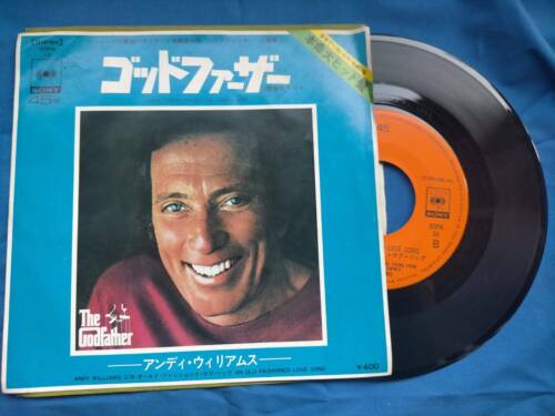 Godfarther Aino Theme Andy Williams Sony Stereo 45prm Japan Edition Record 7"  - Picture 1 of 10