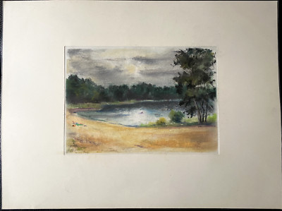 Franz Ehmke 1928-2018 GDR Painter° Stolzenhagener Lake Wandlitz Badestelle
