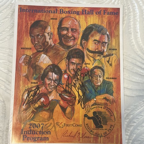 2007 International Boxing Hall Of Fame Program - AUTOGRAPHED - Duran & Lopez - Picture 8 of 11
