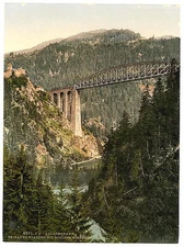 Trisanna Viaduct & Castle Weisberg Tyrol A4 Photo Print
