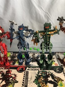 LEGO VINTAGE BIONICLE 6 Piraka 8900 8901 8902 8903 8904 8905 100% complete books
