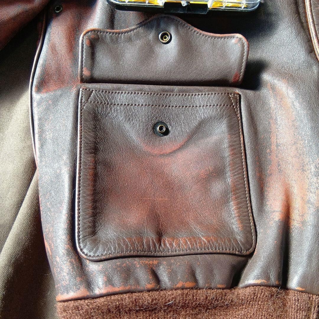 Buzz Rickson's A2 Horseside Flight Jacket 90s Ear… - image 13