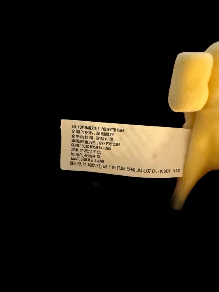 Manta de seguridad Lovey de Minnie Mouse de los parques de Disney rosa amarillo etiqueta peluche arrugado Foto 4 de 4