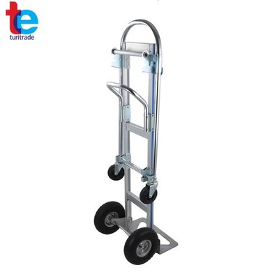 2 In 1 Folding Trolley Aluminum Hand Truck Convertible Folding Dolly Cart 1000Lb