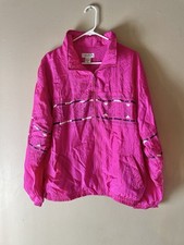 Vintage Lavon 80s 90s Pink Women  s Windbreaker Jacket Size XL