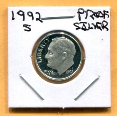 Gem 1992-S Proof Cameo Silver Roosevelt Dime - Free Shipping