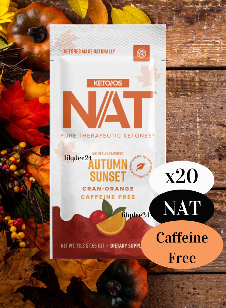 🔥Pruvit Keto OS NAT Ketones AUTUMN SUNSET Caffeine Free 20 Pk Exp 2027 NEW