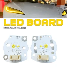 Amber DRL LED Boards For 2024 2025 Tesla Model 3 Headlight Daytime Running Lamps