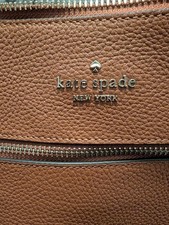 Kate Spade New York Brown Pebbled Shoulder Bag with Zipper and Inner Pockets