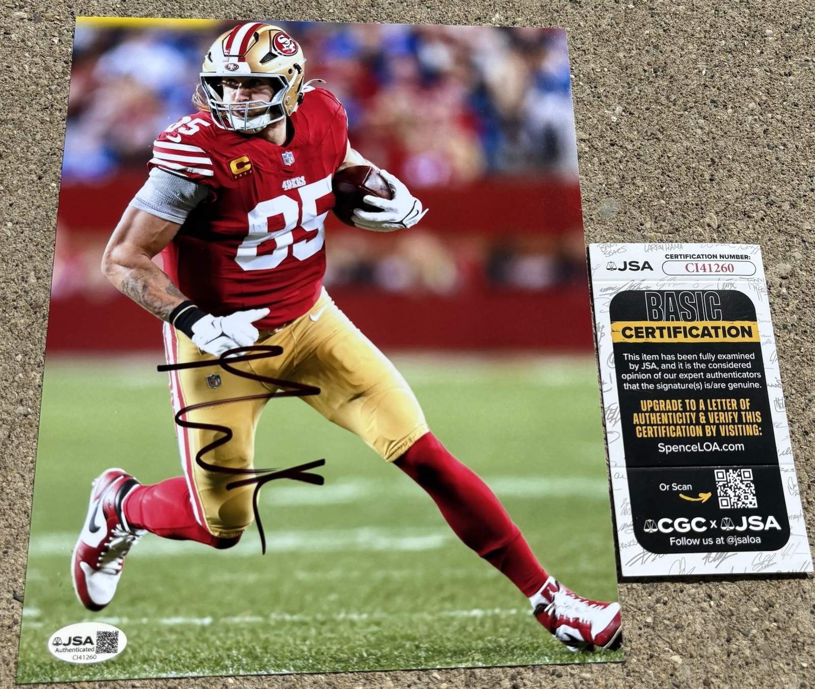 Bart Starr Autographed Signed San Francisco 49ers GEORGE KITTLE 8x10 Photo JSA COA 