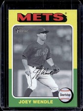 2024 Topps Heritage Joey Wendle Black and White Image #373 Mets