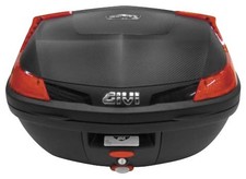 GIVI Monolock 47 Liter Top Case (Matte Black/RED Lenses) B47NMLA 3516-0234