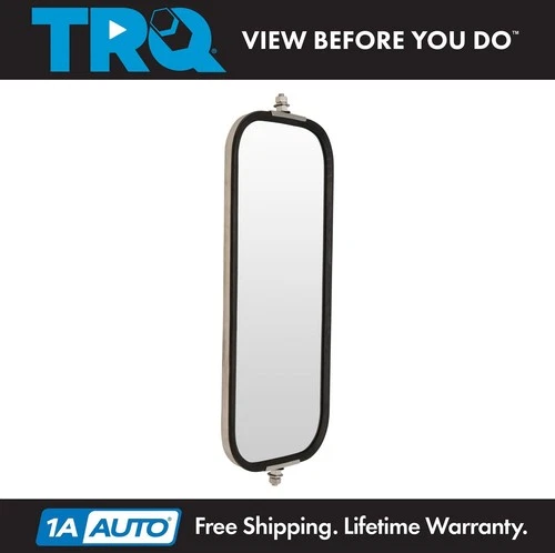 TRQ West Coast Mirror Ribbed Back 16x7 Stainless Steel LH or RH for HD Truck