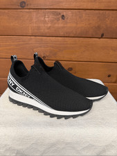 DKNY Alani slip-on signature platform sneakers Black/white Sz 9.5