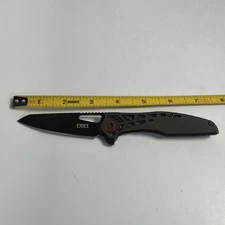 CRKT 6290 THERO Schwarz Designs Liner Lock Plain Edge Blade Carbon Fiber Clean