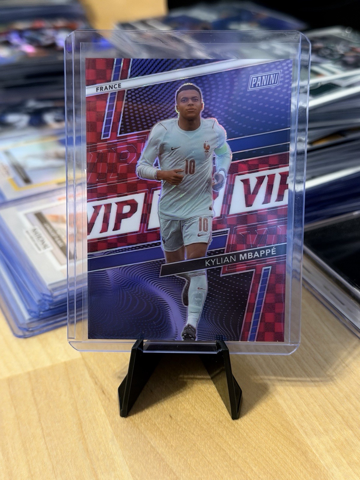 Kylian Mbappe 2026 Panini NSCC #KM Checkerboard Gold Pack VIP /25 view 1