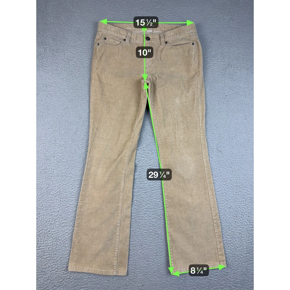 Ann Taylor Corduroy Pants Womens 6 Petite Beige Modern Bootcut Mid Rise Stretch - Image 3 of 4