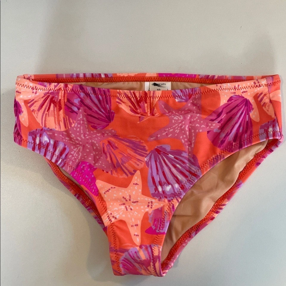 J. Crew Girls' seashell ruffle bikini bottom - Size 10 in Sweet Tangerine Multi - Image 3 of 4