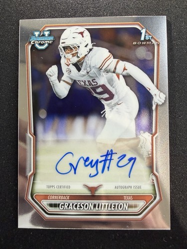 Graceson Littleton – 2026 Bowman Football · Chrome Prospect Autographs #BCPA-GLI Graceson Littleton