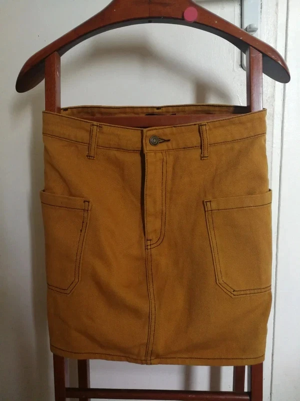 Jupe Trapèze Femme Moutarde TL Taille Haute Forever 21 Mini Jupe Parfait Etat - Photo 1/4
