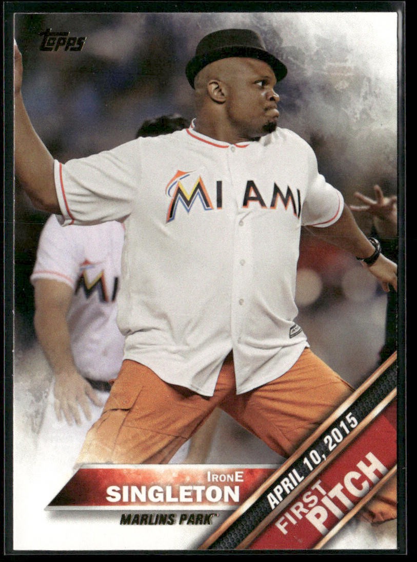 2016 Topps #FP-20 IronE Singleton First Pitch (Series 1)