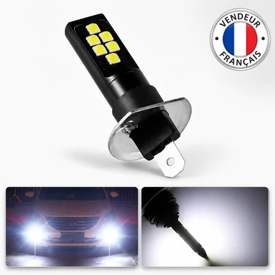 1 Ampoule H1 LED 12SMD Blanc Xenon 6500K pour feux anti Brouillard Moto Auto 12V - Photo 1/3