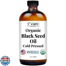 Black Seed Oil Organic Cold Pressed Unrefined Glass Bottle  USDA Certified O