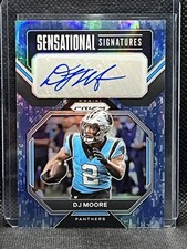 2022 Panini Prizm Sensational Signatures D.J. Moore Navy Blue Cano /25 Auto
