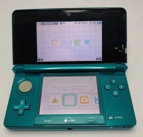 Nintendo 3DS Aqua Blue Handheld System with Box Charger &ndash;Good Condition Tested