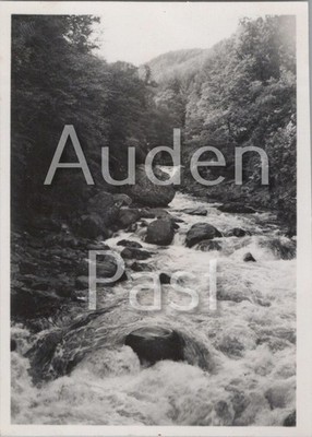 Vintage 1954 Black & White Photo River Rapid Miners Bridge Bettws-y-Coed 60x84mm