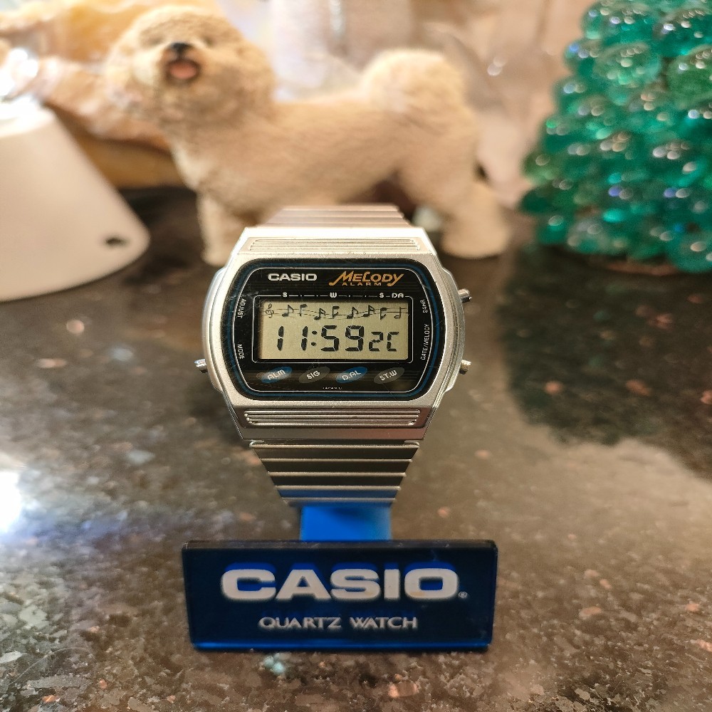Vintage Melody Watch 1986 Model Alarm Rare Digital Casio M-15 677 Musical - vintagewatches.pk