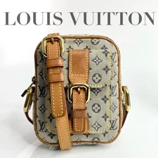 LOUIS VUITTON Monogram Mini Juliet PM Shoulder Bag Gray Brown Canvas Leather M92