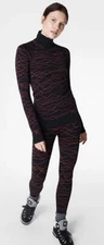 Ladies  Sweaty Betty Base Layer Set Top And Leggings Ski Snow Size M