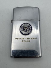 Vintage 1959 US Steel Emblem American Steel Advertising Chrome Zippo Lighter
