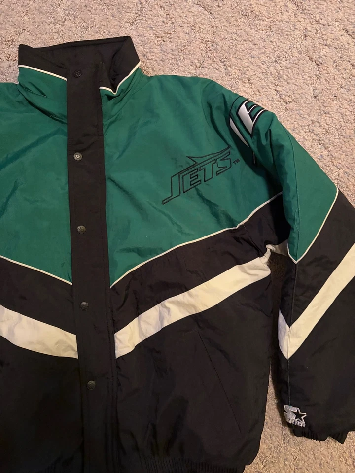 Chaqueta Jets Vintage Starter NFL Para Hombre Talla Mediana Foto 2 de 4