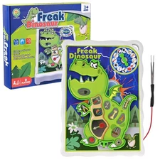 TALGIC Dinosaur Board Game for Kids Ages 3-8 with Tweezers and Fun Game Pieces,