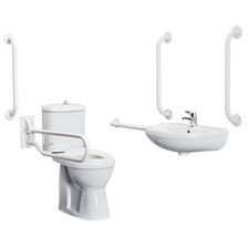 Niko Doc M Pack Wall Hung White with Accessible Toilet Bathroom Set