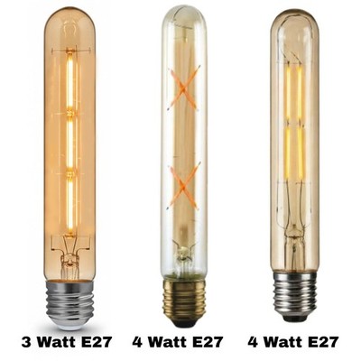 Vintage LED Edison E27 Röhren T185 3/4Watt dimmbar warmweiß Glühbirnen