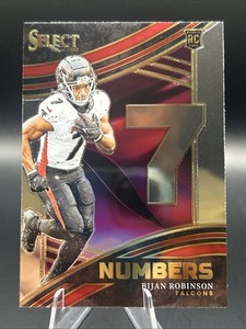 2023 Panini Select RC Numbers Silver Bijan Robinson No.NMB-BRO
